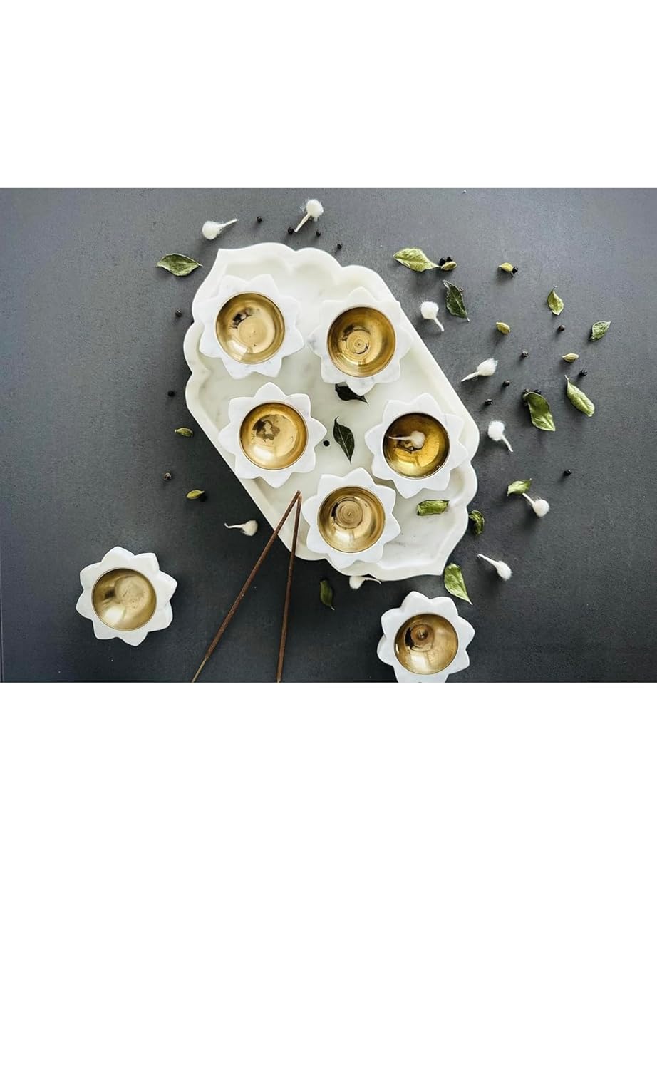 Multipurpose Designer Edges Marble Tray