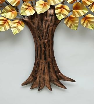 Handcrafted Iron Heart Leaf Tree Wall Art - ArtyCraftz.com