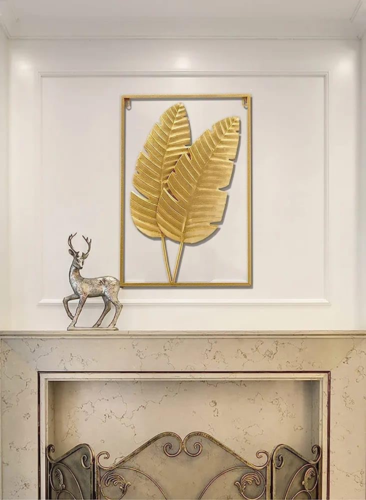 Handcrafted Metal Gold Leaf Frame Wall Decor