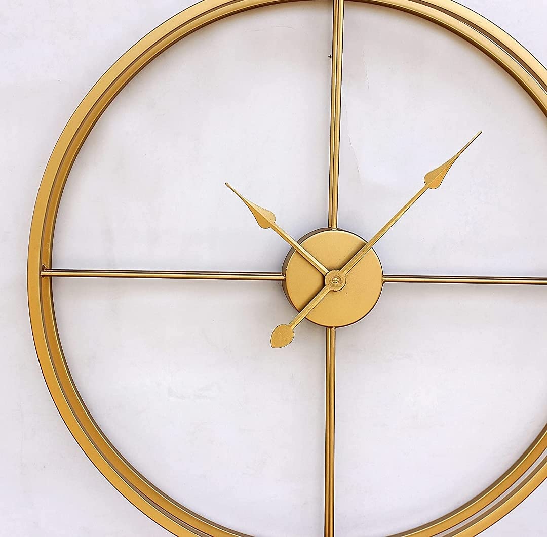 Skeleton Metal Clock for Wall Decor