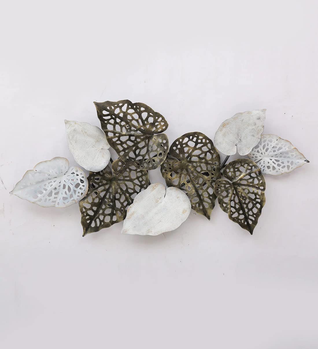 Iron leaf wall art with LED lights measuring 58 x 30 inches - ArtyCraftz.com