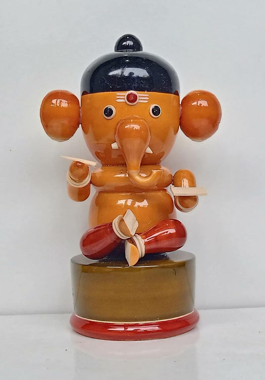 Wooden Etikoppaka Vidya Ganesha