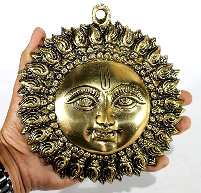 Brass Sun Face Wall Hanging-ArtyCraftz.com