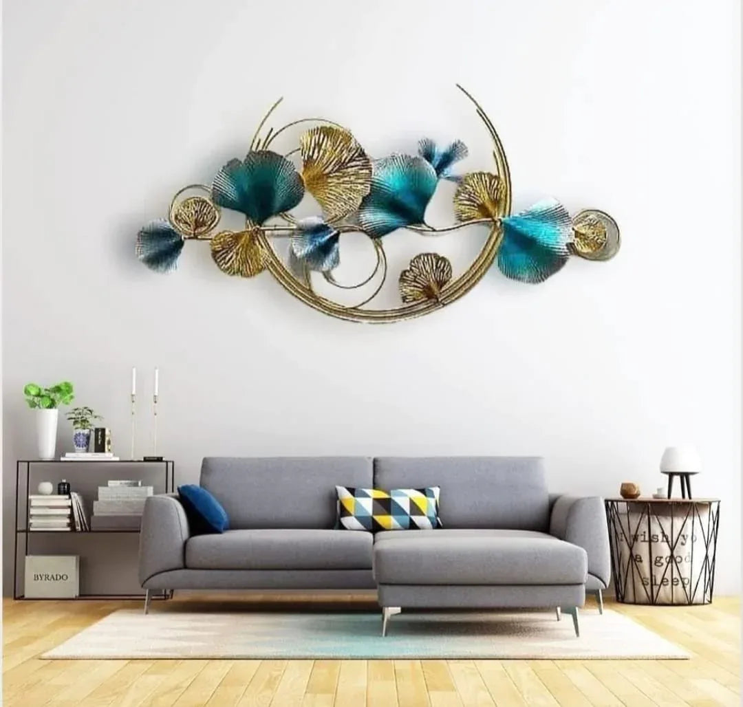 Handcrafted Metal Gingko for Wall Decor