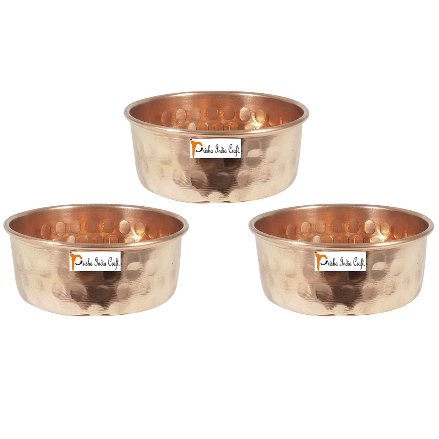 Hammered Design Pure Copper Serving Bowl - ArtyCraftz.com