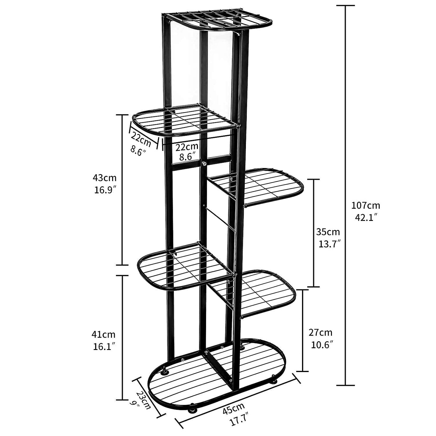 Iron 6-Tier Plant Stand