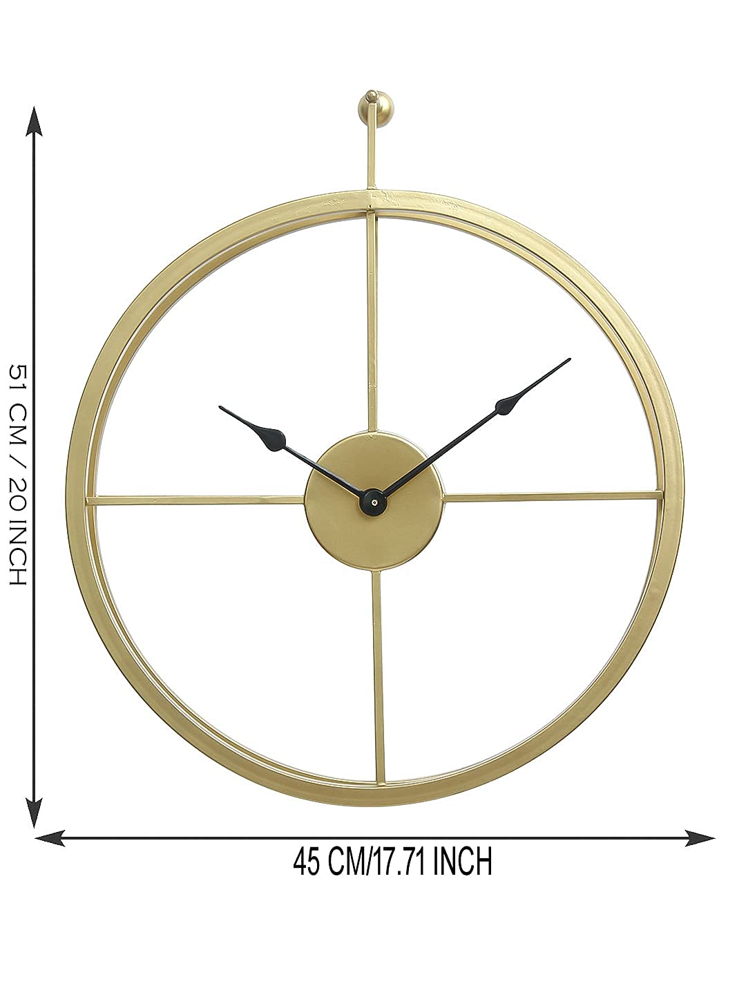 Handcrafted Skeleton Metal Clock