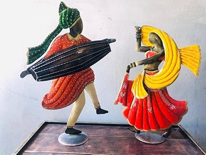 Handcrafted Metal Rajasthani Dancing for Showpiece