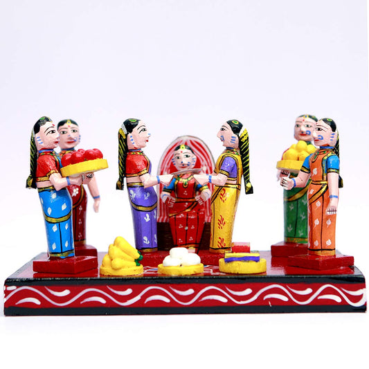 Kondapalli Wooden Baby Shower Function Showpiece