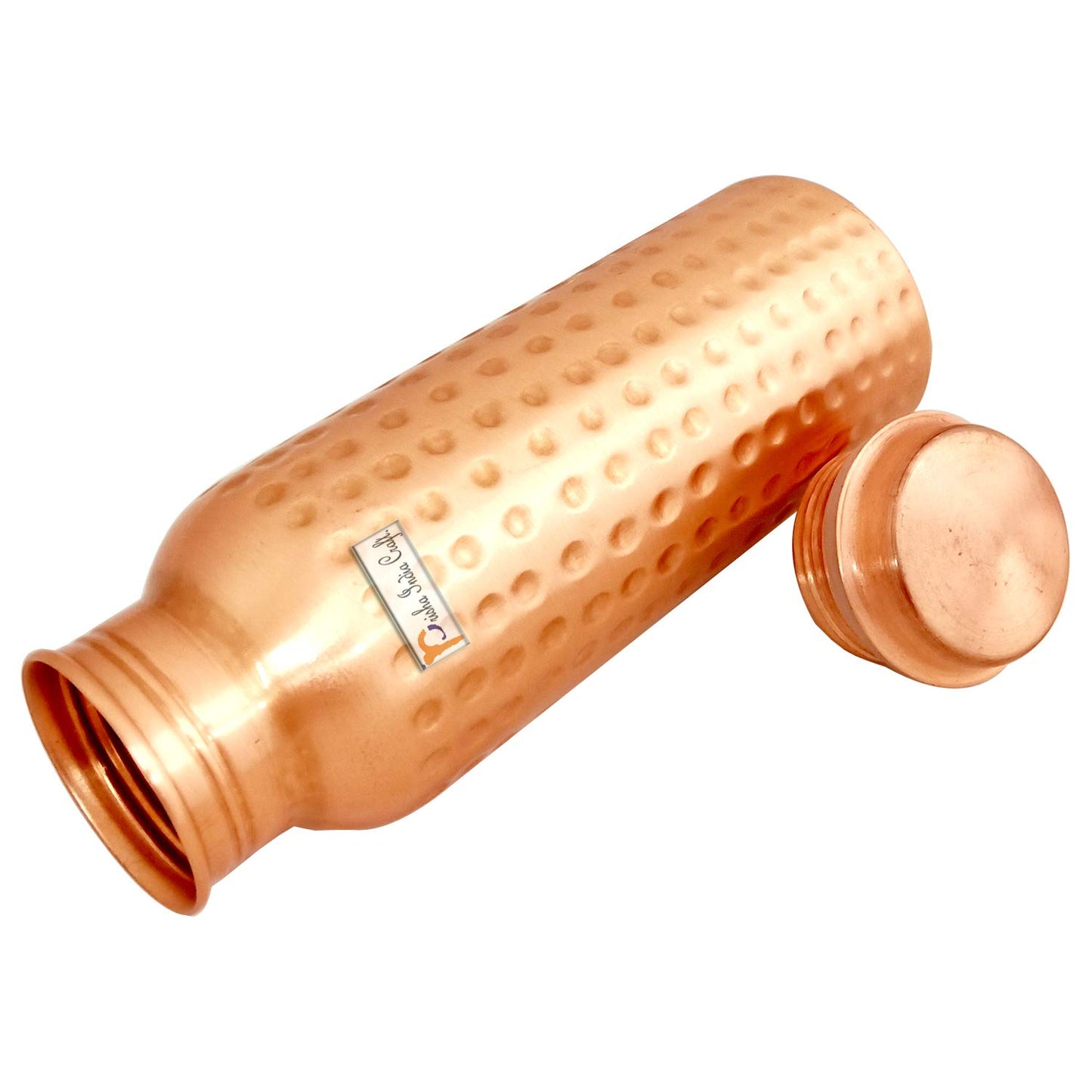 Hammered Pure Copper Water Bottle 700 ML-ArtyCraftz.com