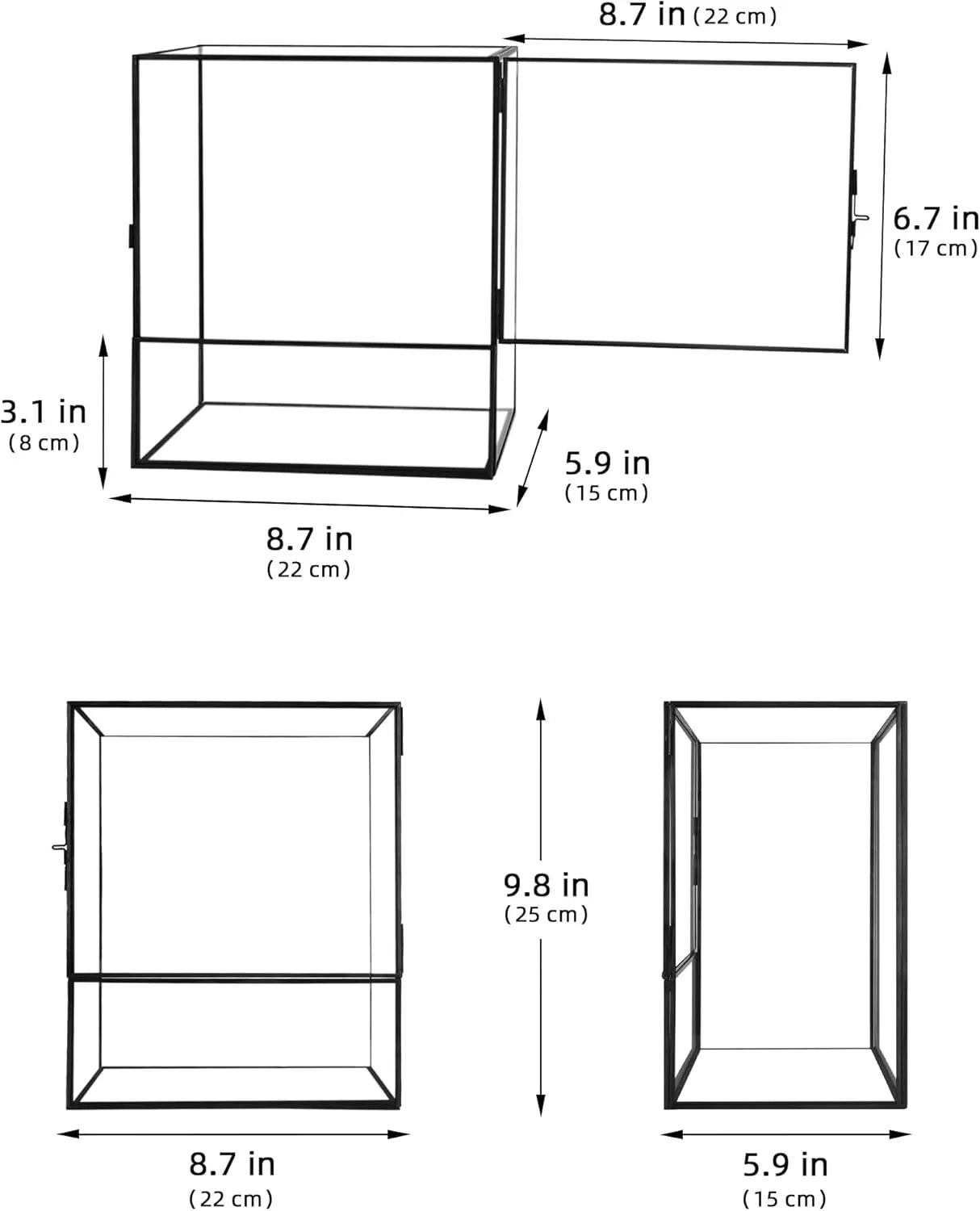 Glass Terrarium Planter with Front Opening Door-ArtyCraftz.com