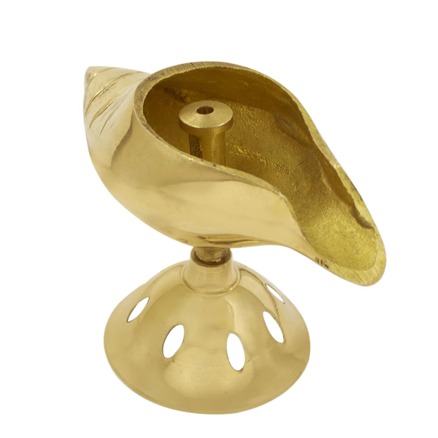 Pure Brass Akhand Diya, Shankh Shape