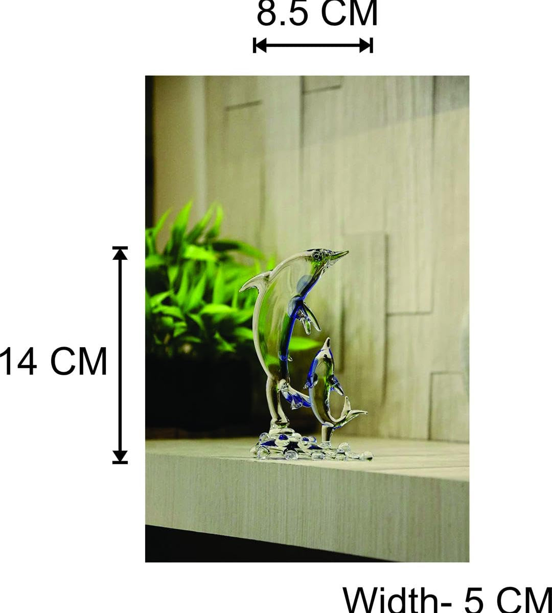 Glass Dolphin Showpiece-ArtyCraftz.com