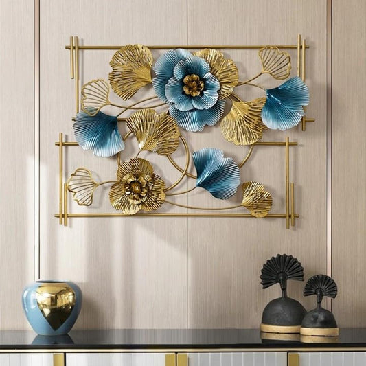 Handcrafted Metal Double Iris for Wall Decor