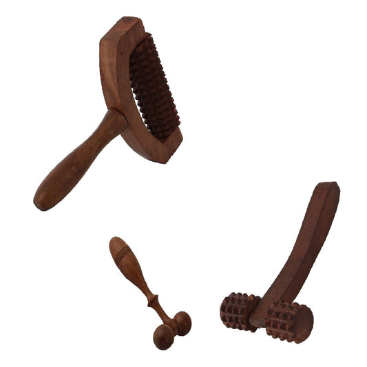 Wooden Roller Massager set