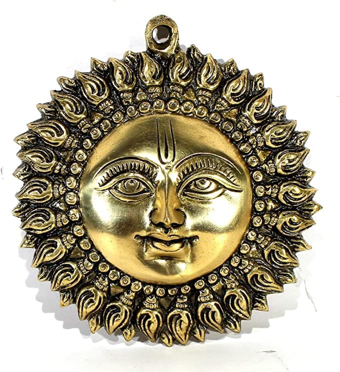 Brass Sun Face Wall Hanging-ArtyCraftz.com