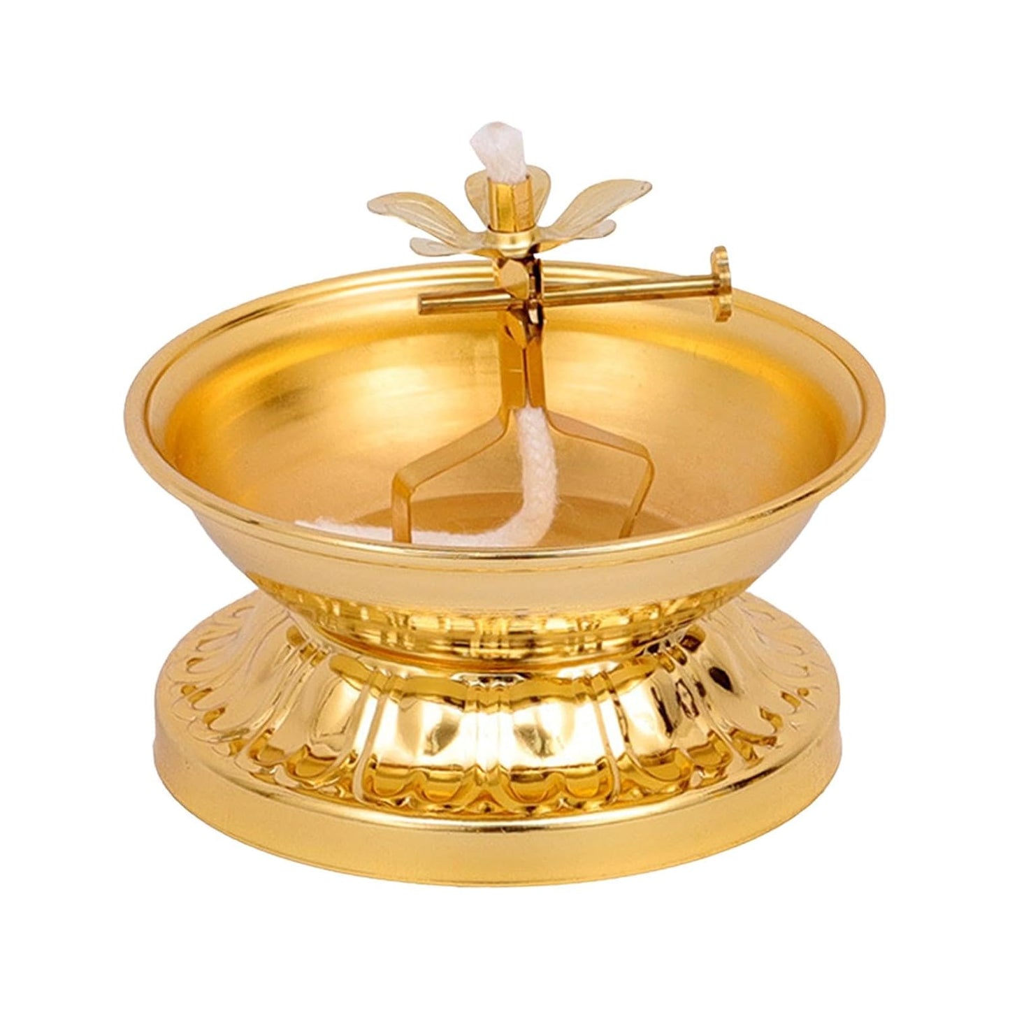 Ghee Lamp Holder - Sacred Flame Alloy Tea Light Holder for Tranquil