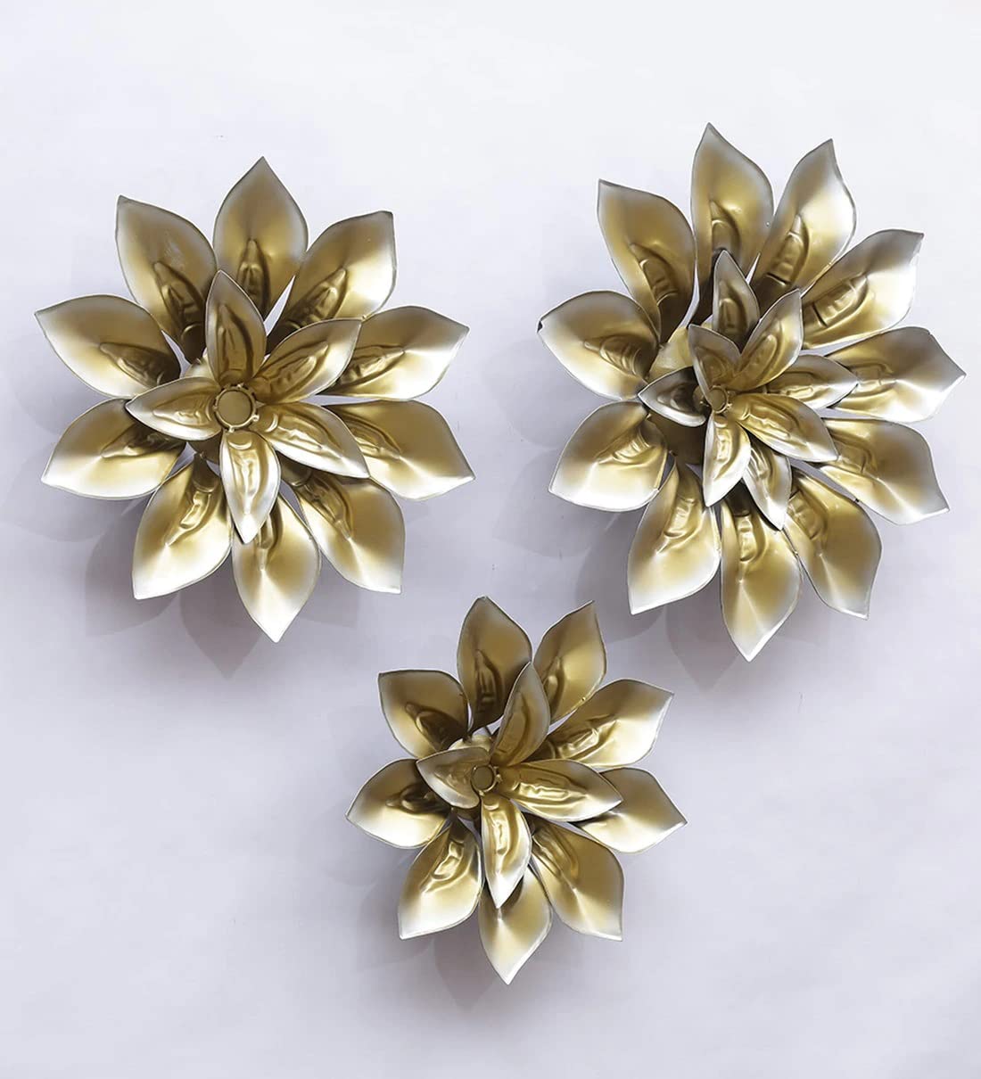 Luxury Golden Metal Flower Wall Decor-ArtyCraftz.com