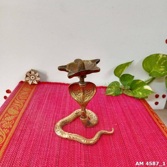 Brass Naga Pancha Deepak
