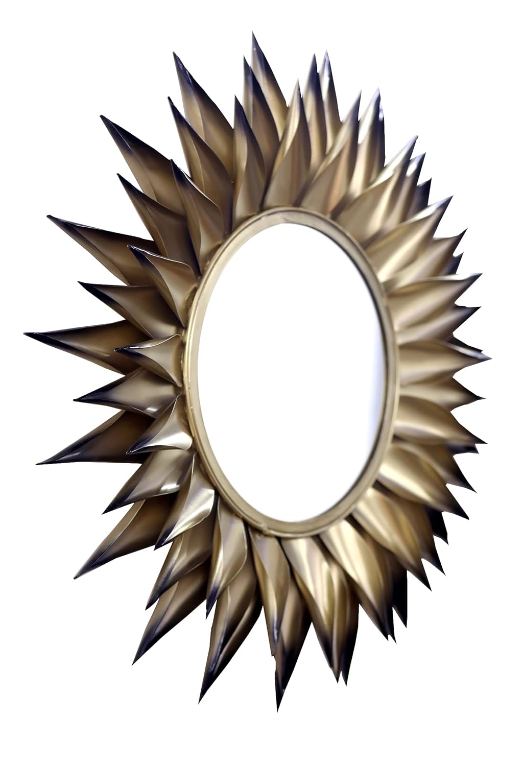 Handcrafted Metal Sun Burst Mirror for Wall Decor 30 Inches