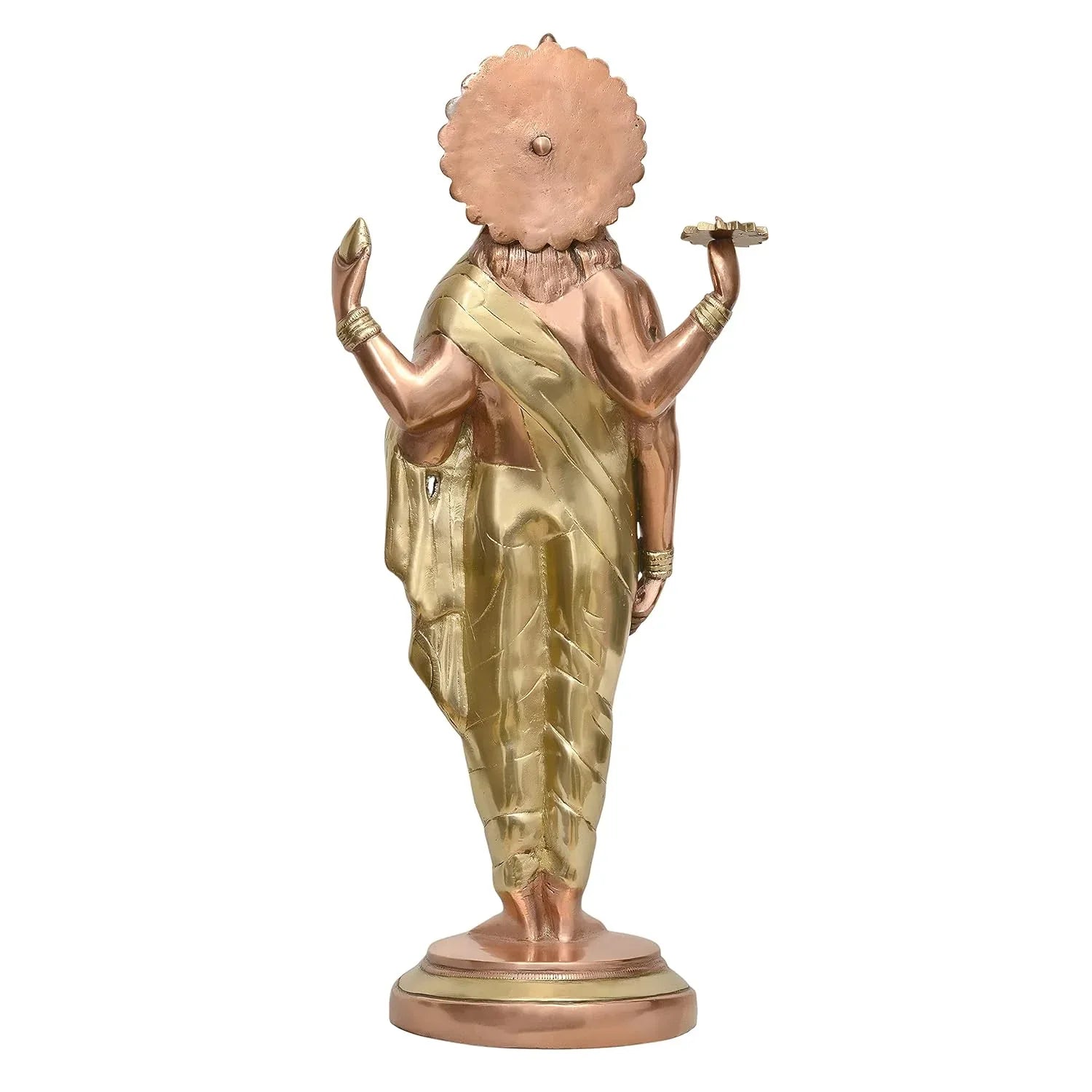 Brass Dhanvantari Statue Ayurvedic God Idol for Health & Healing (18.5 Inches)-ArtyCraftz.com