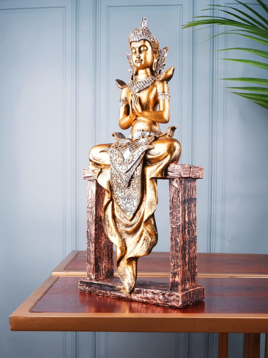 Elegant Resin Thai Buddha Statue for Home & Meditation Decor
