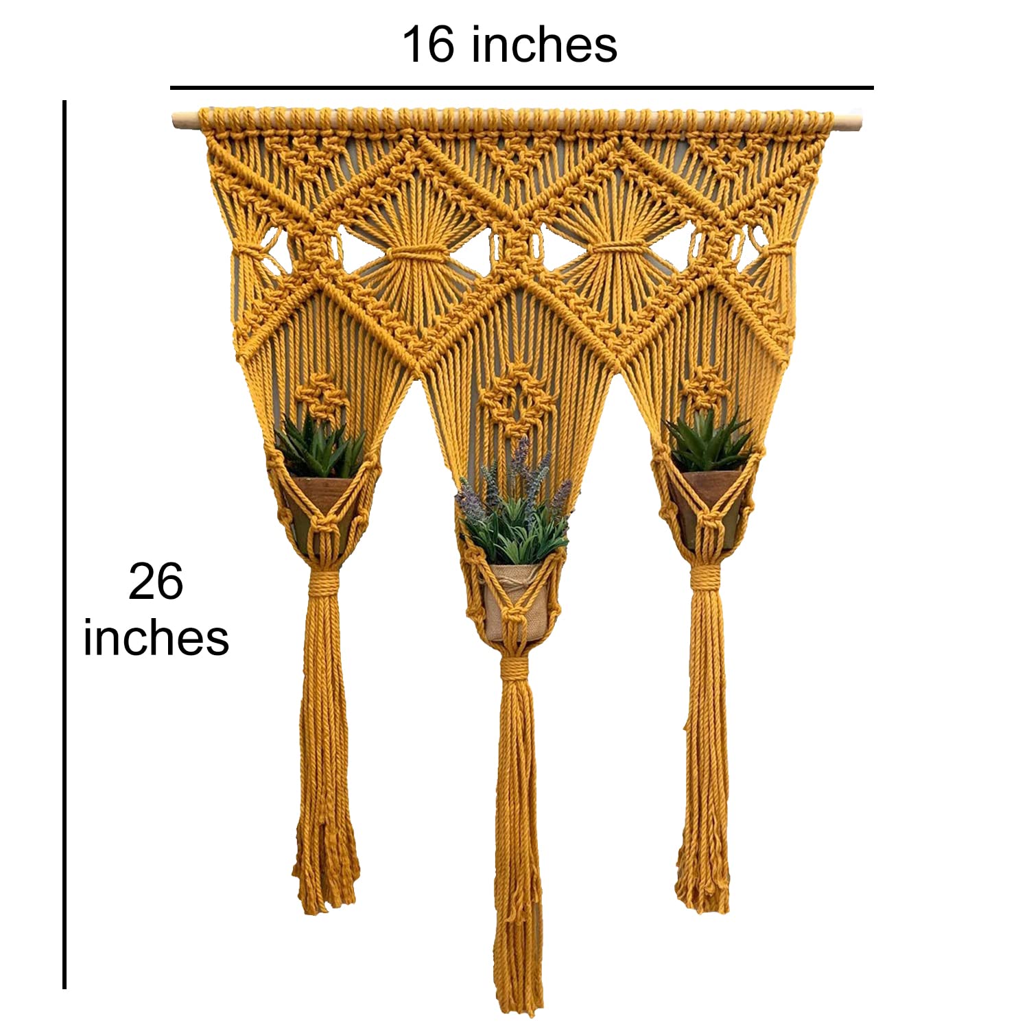 Boho Macrame Wall Hanging Planter- ArtyCraftz.com