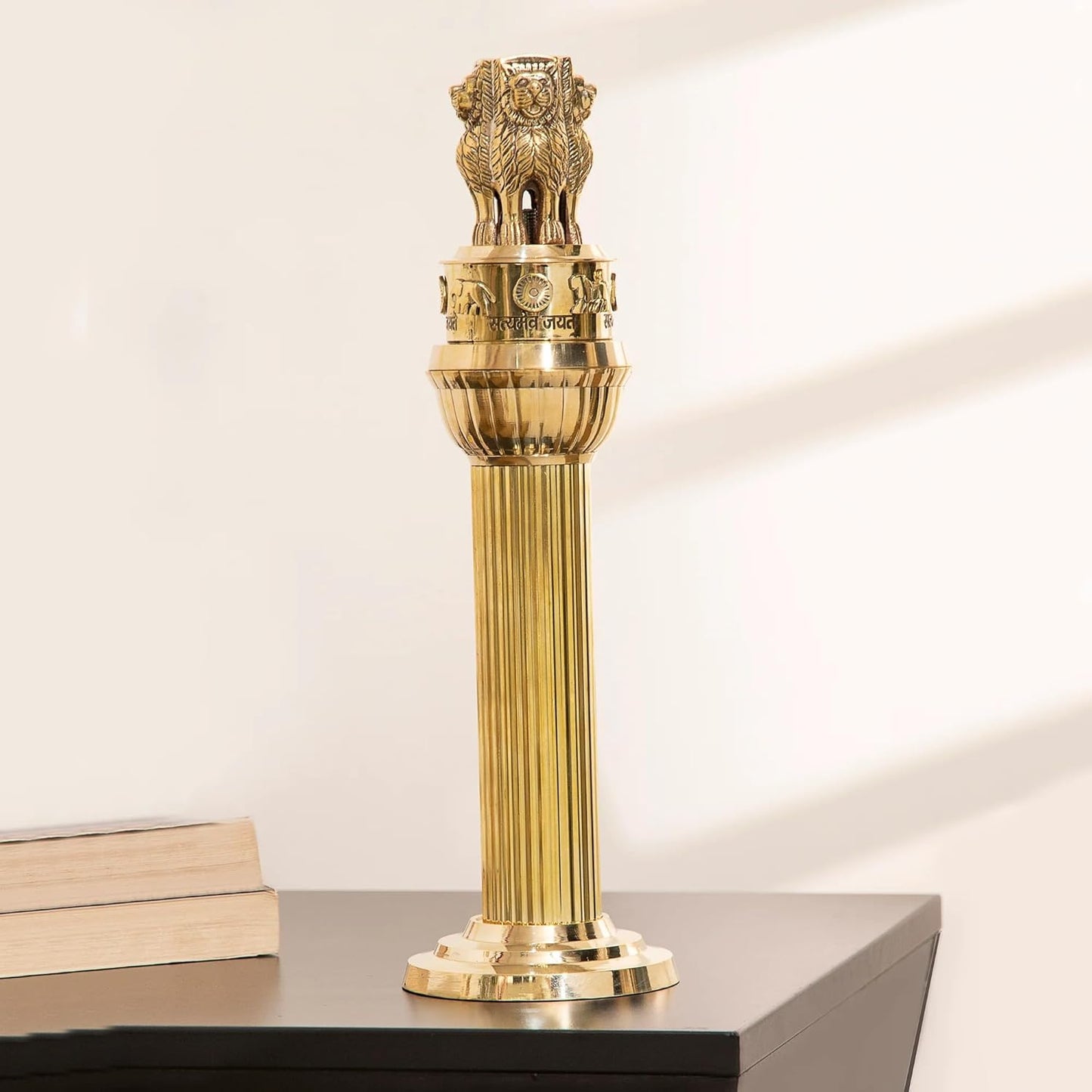 Brass Ashoka Pillar Table Decor-ArtyCraftz.com