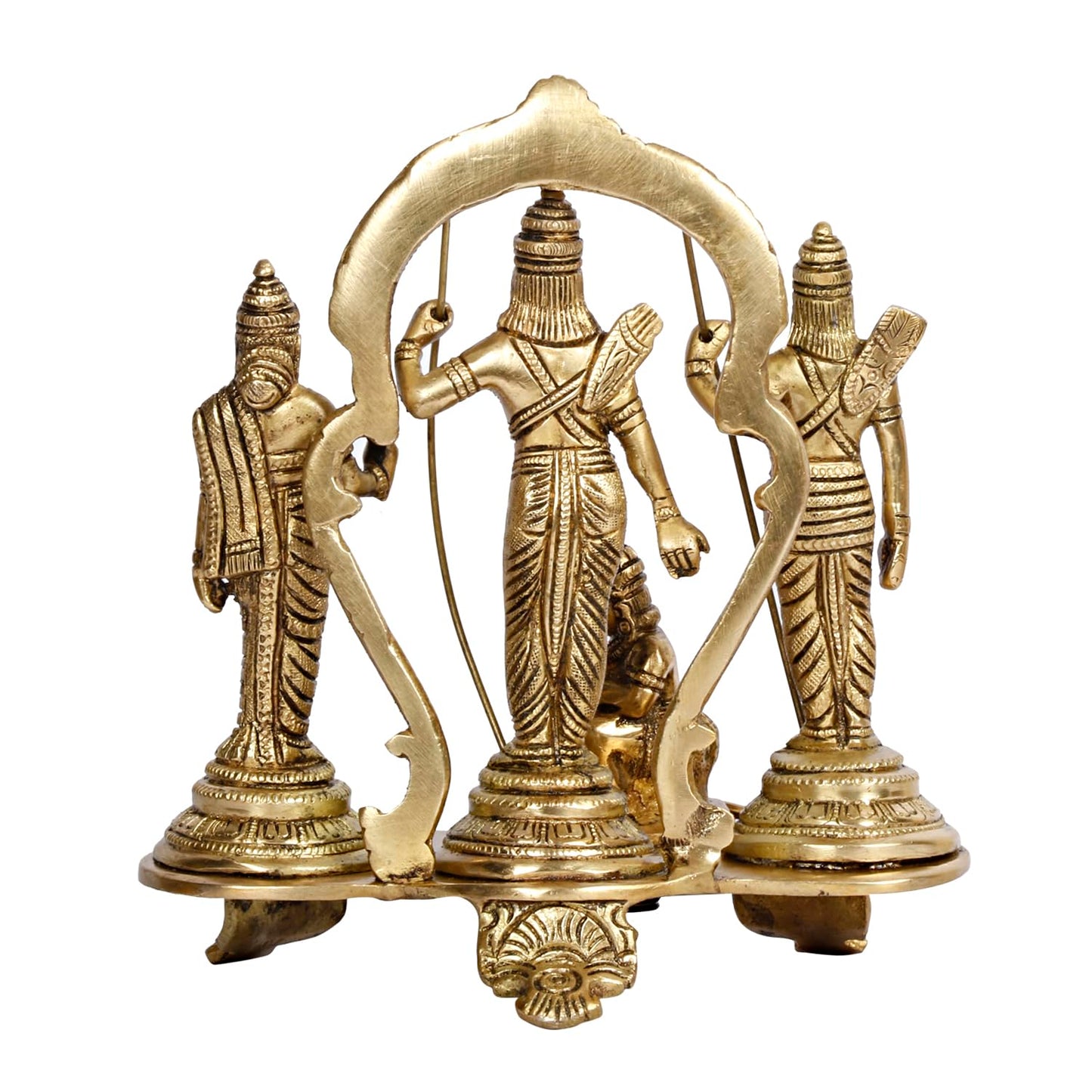 Brass Ram Sita Lakshman and Hanuman Darbar back View