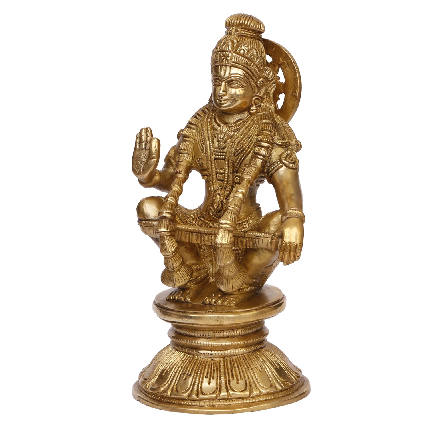 Brass Lord Ayyappa Idol-ArtyCraftz.com