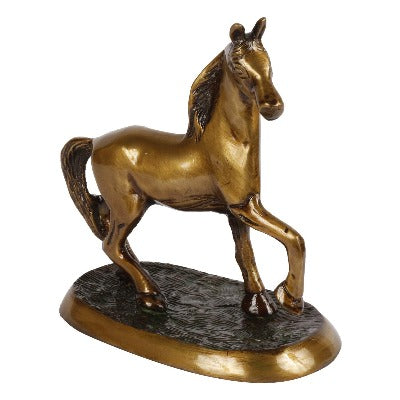 Brass Running Horse Idol