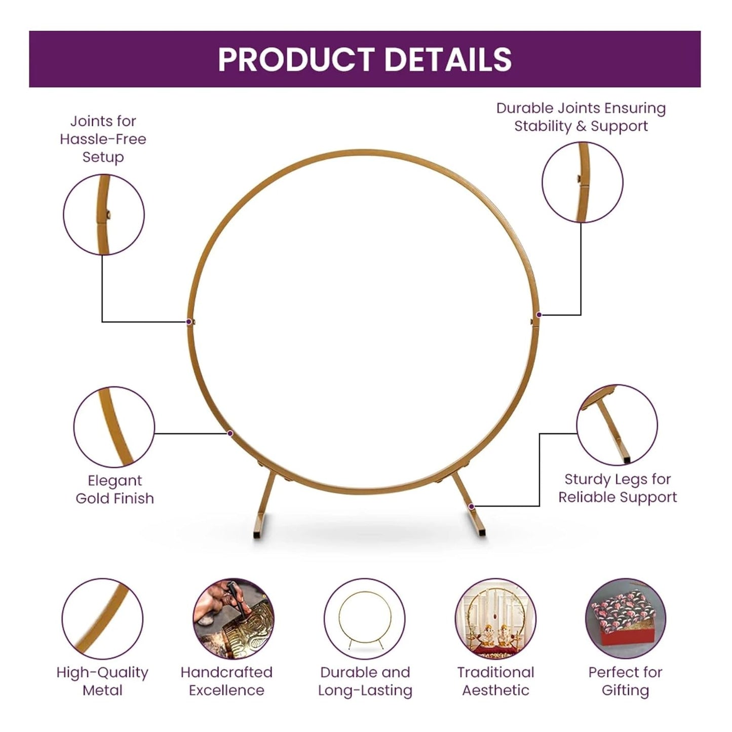 Circular Backdrop Stand Frame for Festivals & Functions