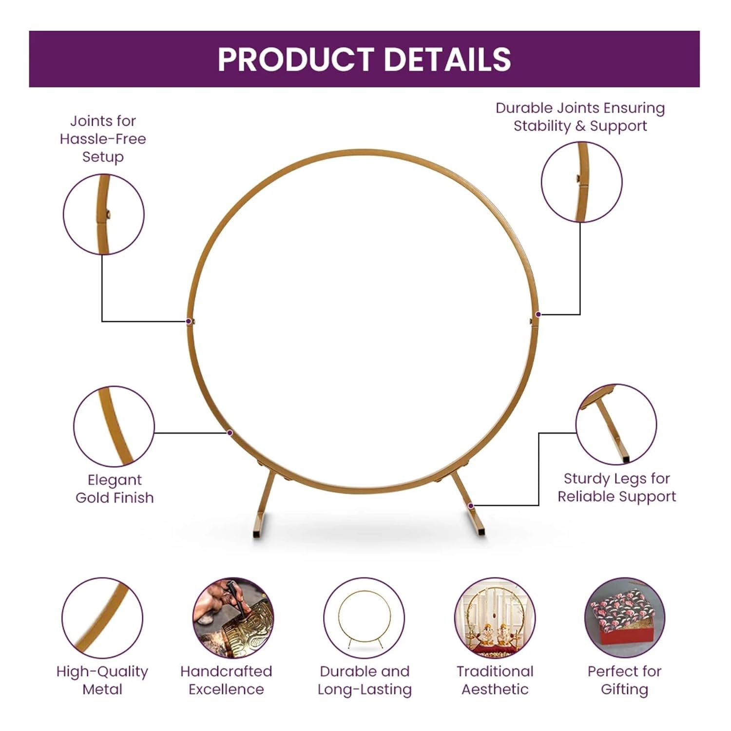 Circular Backdrop Stand Frame for Festivals & Functions