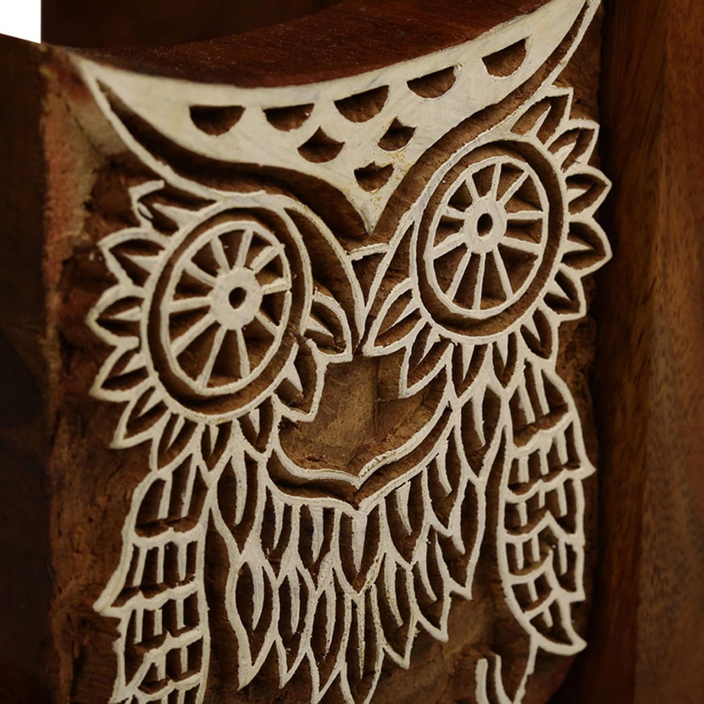 Owl Design Sheesham Wooden Bookends (14 x 12.2 x 17.8 Cms)
