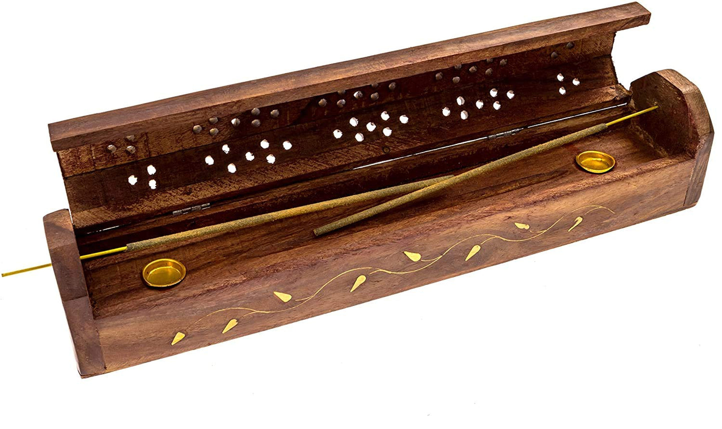 Wooden Incense Holder With Storage