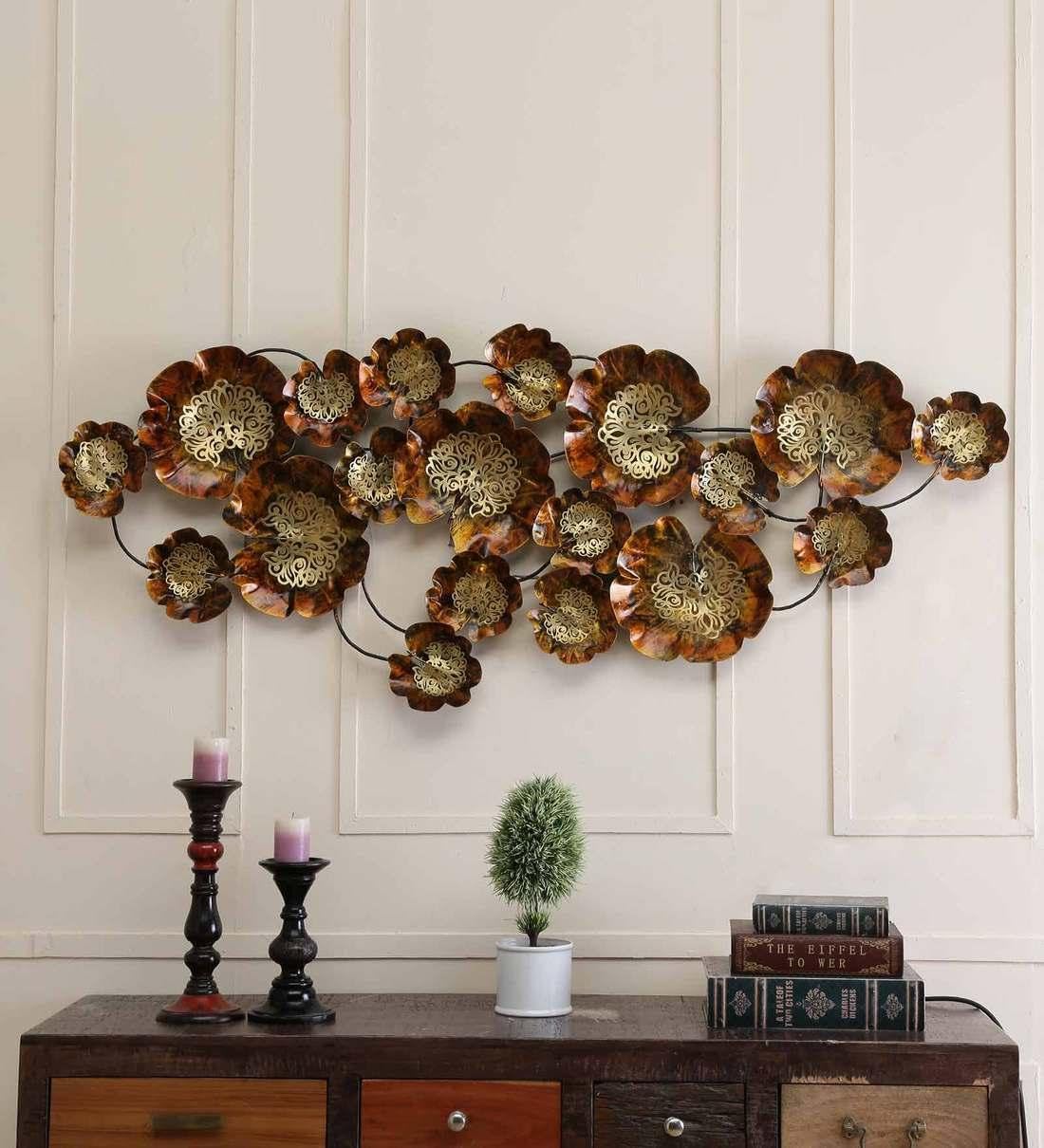 Large LED Metal Floral Wall Art-ArtyCraftz.com