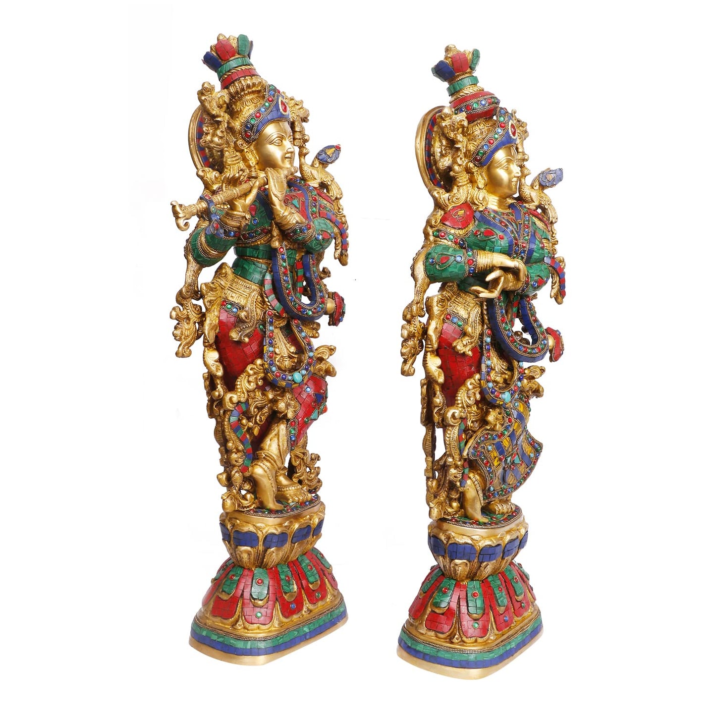 Big Size Radha Krishna Red Idol