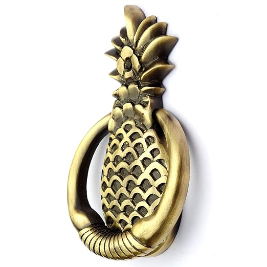 Brass Pineapple Shape Door Knocker Golden Color