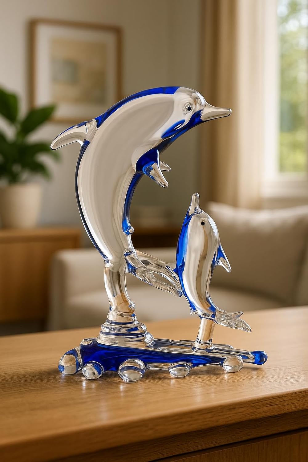 Glass Dolphin Showpiece-ArtyCraftz.com