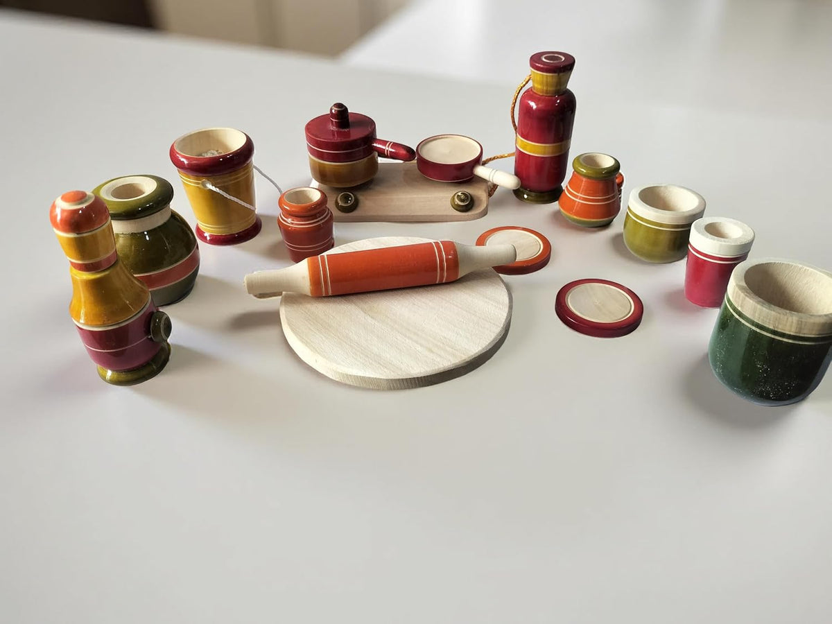 Handmade Wooden Etikoppaka Special Kitchen Set