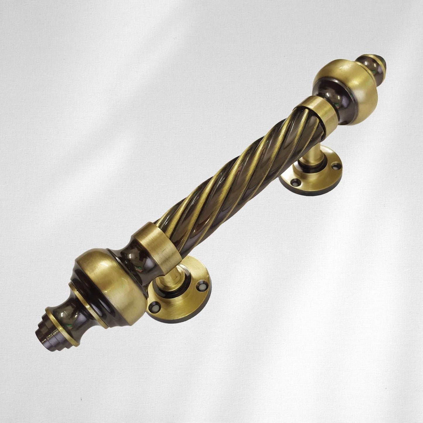 Vintage Brass Door Pull Handle with Twisted Rod Design-ArtyCraftz.com