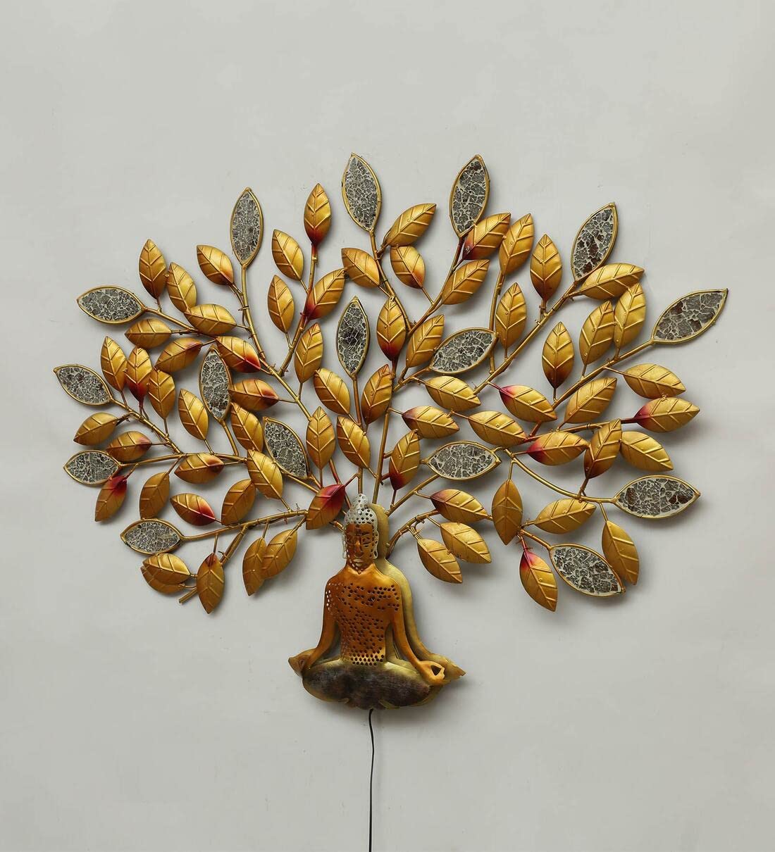 Handcrafted Metal Buddha Tree Wall Art