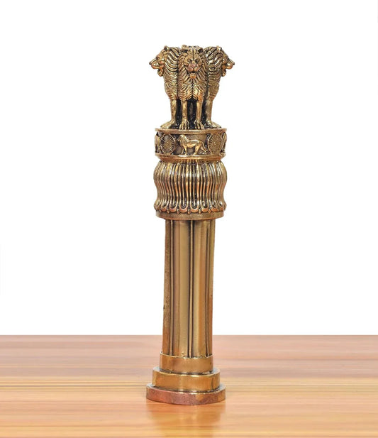 Bronze Ashoka Pillar Showpiece-ArtyCraftz.com