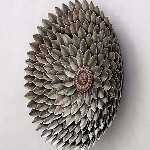 Handcrafted Metal Daisy for Wall Decor