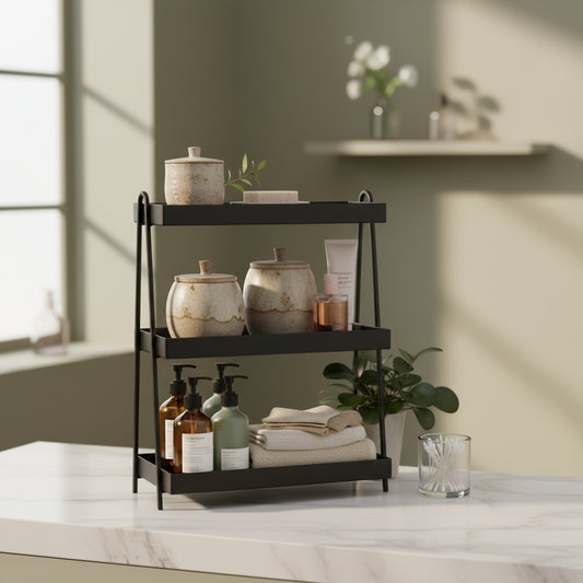 Metal Bathroom & Vanity Organizer Rack-ArtyCraftz.com