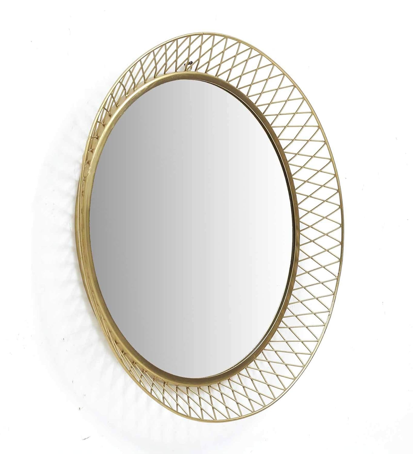 Handcrafted Metal Round Mirror for Wall Decor