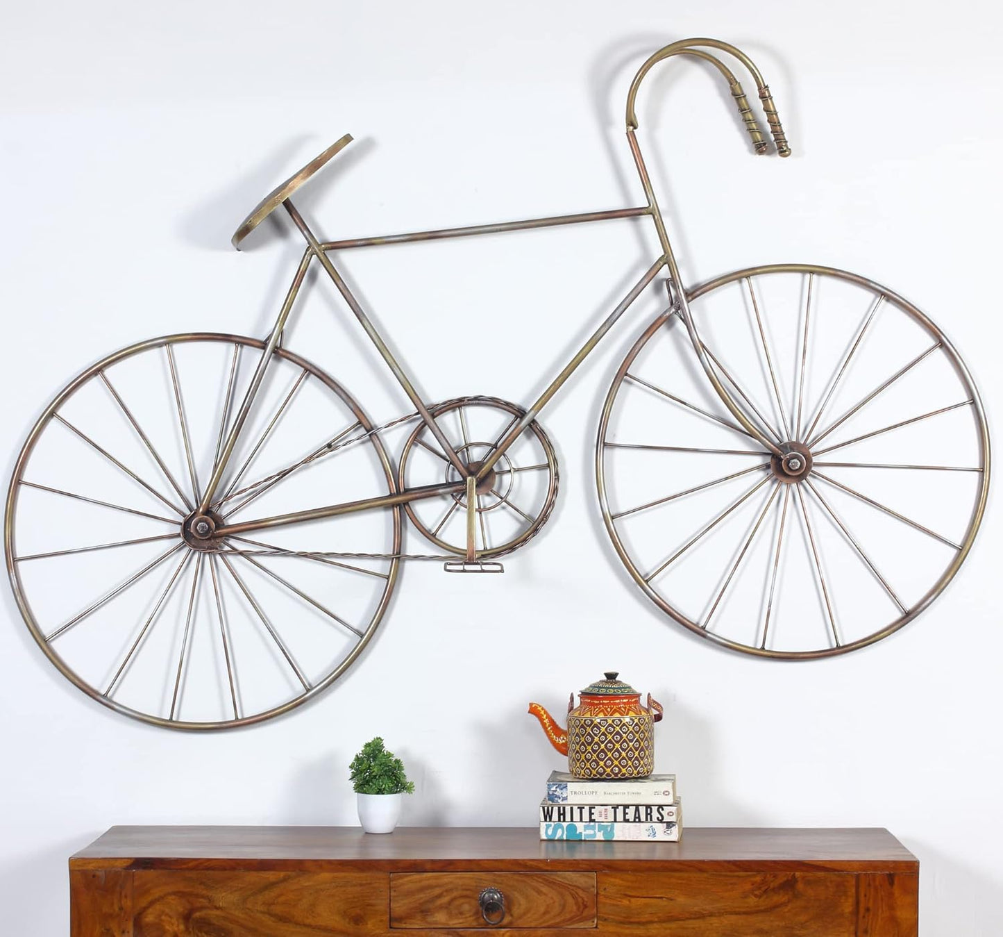 Handcrafted Metal Cycle Wall Art