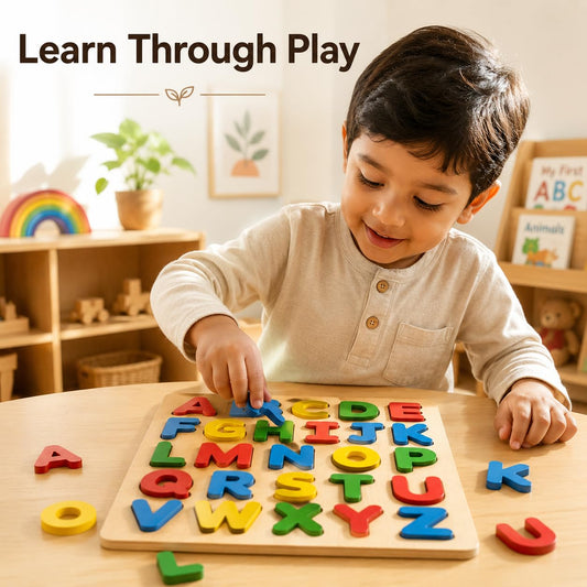 Wooden Alphabet Puzzle Board A to Z