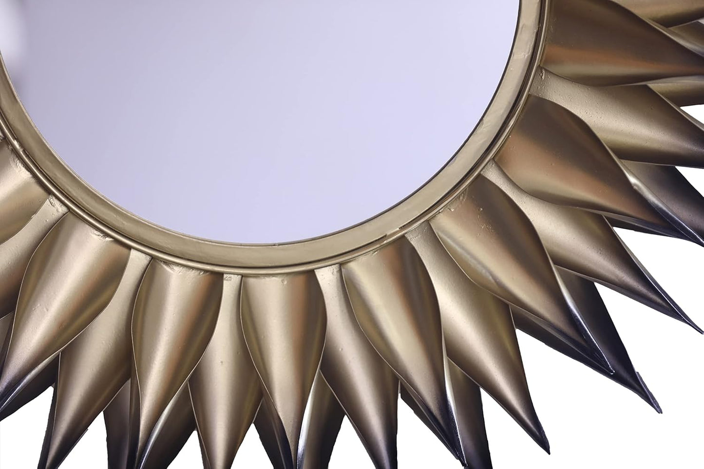 Handcrafted Metal Sun Burst Mirror for Wall Decor 30 Inches