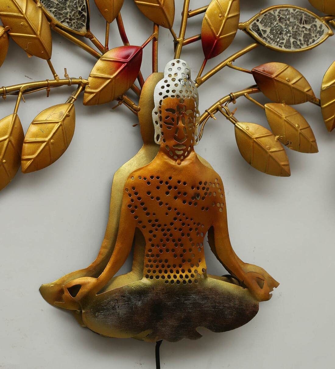 Handcrafted Metal Buddha Tree Wall Art